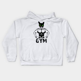 Cat peek a boo gym Kids Hoodie